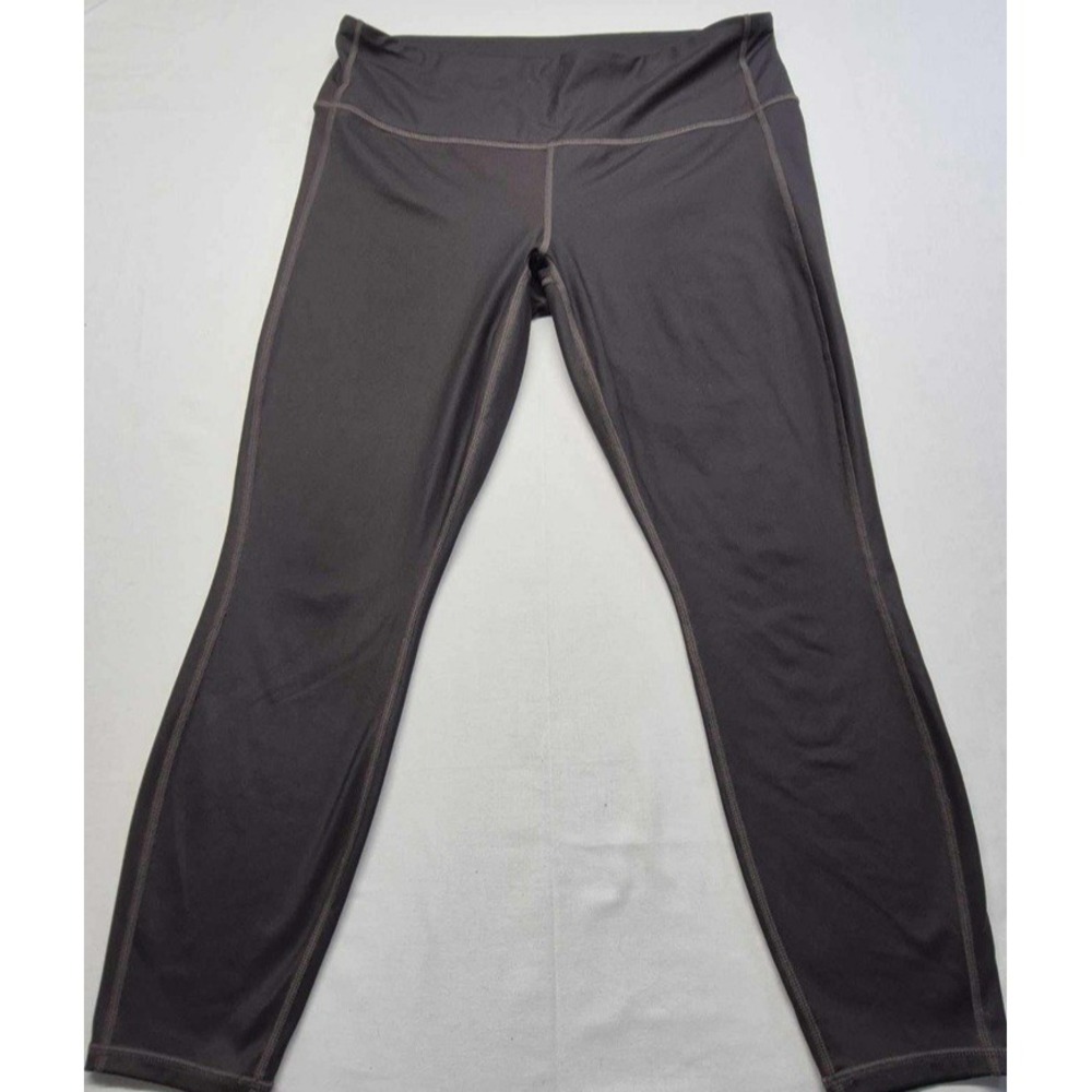 Athleta high rise women's shiny espresso brown yoga legging pants sz. LP